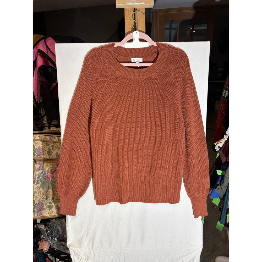 Jessica Simpson Burnt Orange Knit Sweater Size XL